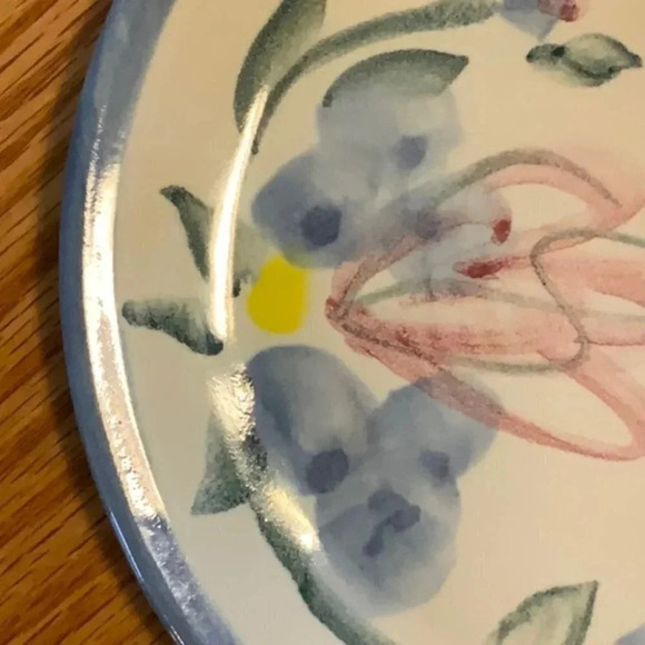 2/$30 CLAY HORIZONS Painted Blue Pottery Small Plate - Picture 4 of 9